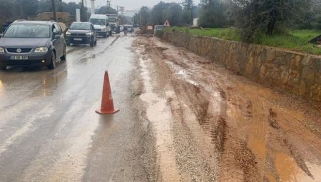 Bodrum Kızılağaç Yolunda bakım çalışması