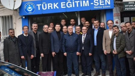 Erkan Akçay’dan Türk Eğitim Sen Manisa Şubesine ziyaret