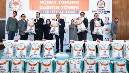 Çiftçiye nohut tohumu desteği