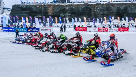 Kar motorlarının sesi Erciyes'te yankılandı