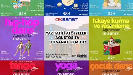 Yaz tatili atölyeleri Ağustos’ta ÇEKSANAT GKM’de 