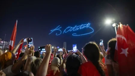 500 dron Körfez’de görsel şölen yaşattı