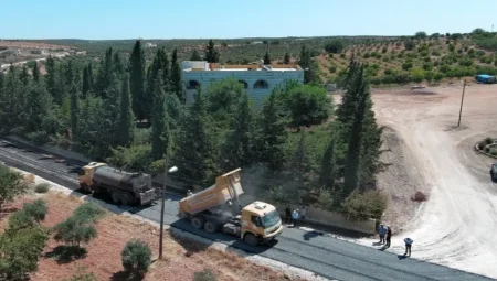 Şanlıurfa’da asfalt çalışması