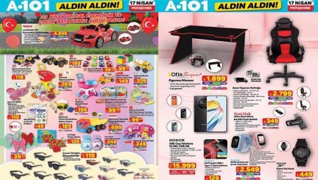 17 NİSAN A101 KATALOĞU İNDİRİMLERİ 2025 || A101 aktüel broşürü ile Perşembe hangi eserler geliyor, neler var? Oyuncu koltuğu, elektrikli bisiklet, gölgelikli salıncak A101’e geliyor!