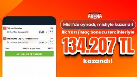 İki maça da Birinci Yarı/Maç Sonucu iddiasında bulundu, 308.85 oran tutturarak 134 bin TL kazandı!
