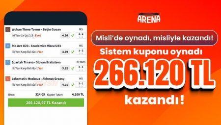 Sistem kuponu oynadı, 5 maçı bilerek 266.120 TL kazandı!