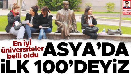 En düzgün üniversiteler aşikâr oldu! Asya’da birinci 100’deyiz