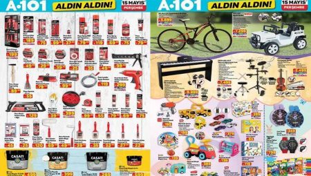 A101 AKTÜEL KATALOĞU 15 MAYIS – BU HAFTA İNDİRİM AFİŞİ || A101 haftanın yıldızları broşürü bu Perşembe eserleri neler? A101 aktüel ile 88 tuşlu piyano, buharlı temizleyici, şarjlı çırpıcı getiriyor