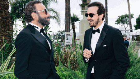 Baba oğul kırmızı halıda!