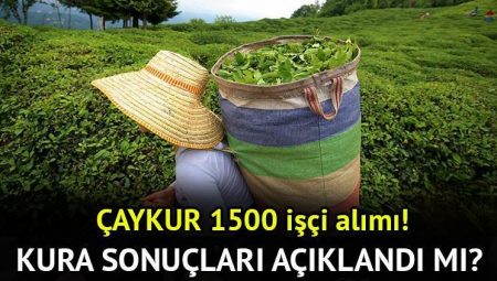 ÇAYKUR 1500 emekçi alımı sonuçları açıklandı mı? ÇAYKUR 1500 emekçi alımı kura çekimi ne vakit, saat kaçta yapılacak?