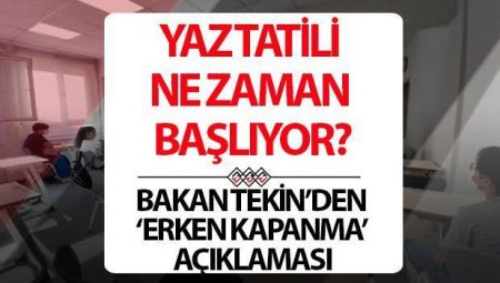 Okullar ne vakit kapanıyor? Okullar 2 hafta erken kapanacak argümanlarına MEB’den değerli cevap.. İşte, karne günü tarihi