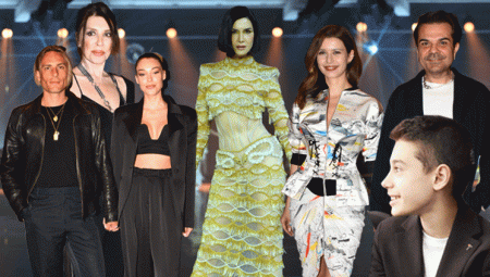 Ünlü isimler defileye akın etti… Kemal annesini hayranlıkla izledi!