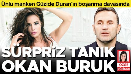 Ünlü model Güzide Duran’ın boşanma davasında sürpriz şahit Okan Buruk!
