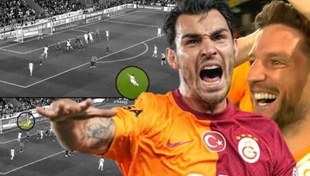 Kaan Ayhan’dan Göztepe’ye enfes gol! Futbolcular şaşkınlıklarını gizleyemedi