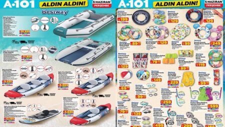 A101 KATALOĞU BU HAFTA AKTÜEL ESERLERİ 5 HAZİRAN 2025 || A101 Aldın Aldın yeni afişi ile neler geliyor, yeni haftada hangi eserler var? A101’e kano seti, bot ve yüzme materyalleri geliyor