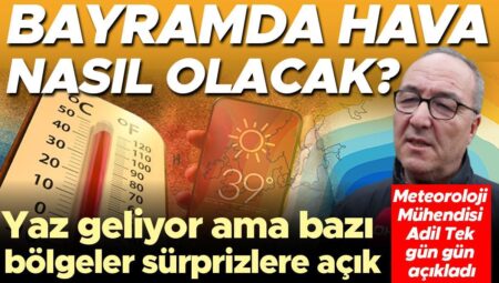 Meteoroloji Mühendisi Adil Tek gün gün açıkladı: Bayramda hava nasıl olacak? Yaz geliyor lakin birtakım bölgeler sürprizlere açık
